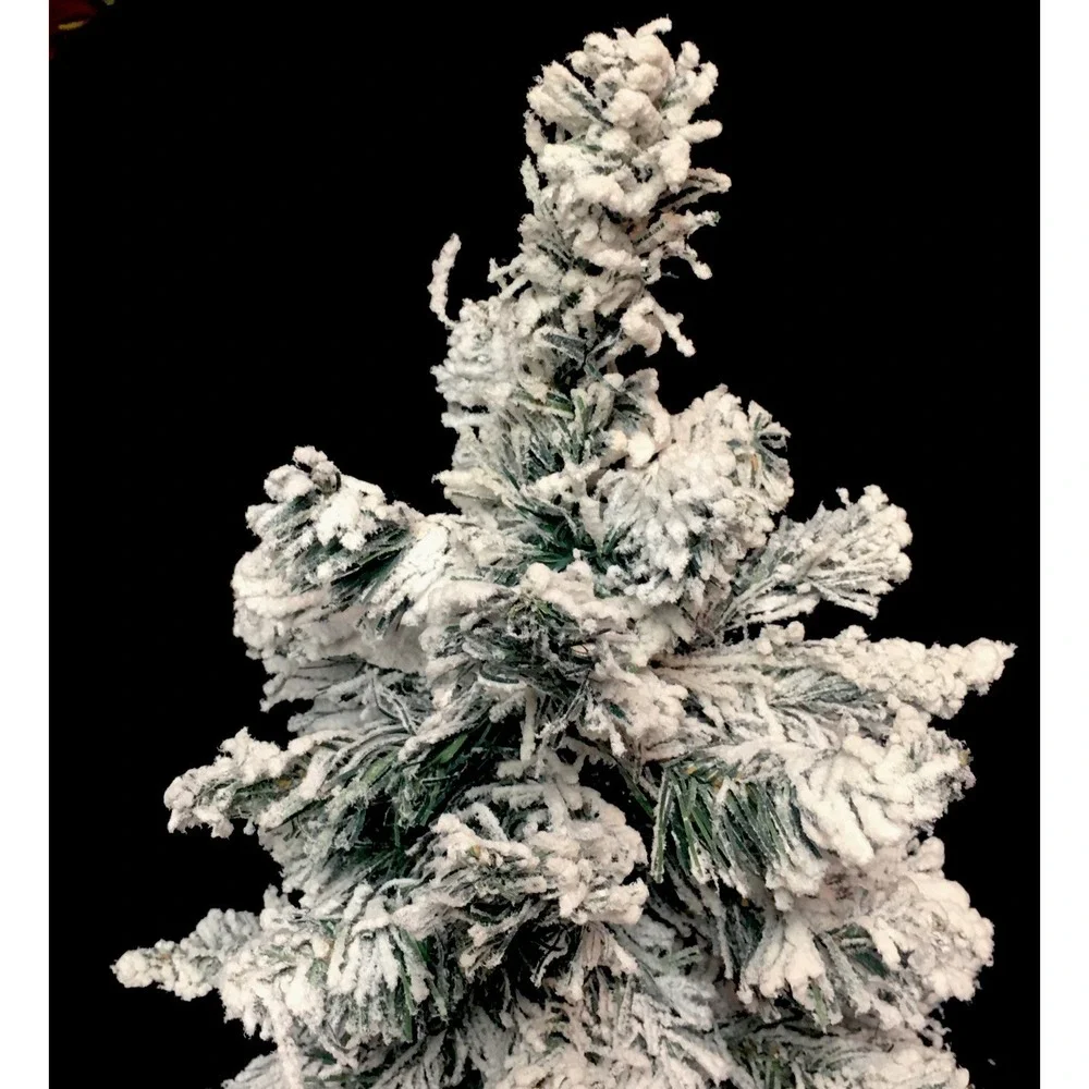 Vintage Flocked Green Artificial Christmas Tree  25